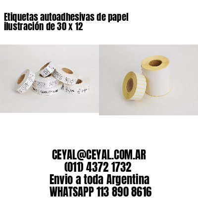 Etiquetas autoadhesivas de papel ilustración de 30 x 12