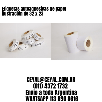 Etiquetas autoadhesivas de papel ilustración de 32 x 23