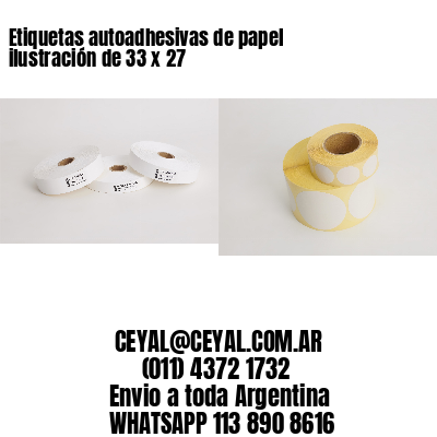 Etiquetas autoadhesivas de papel ilustración de 33 x 27