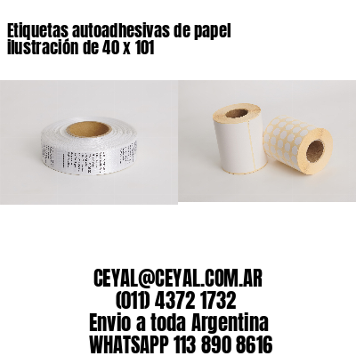 Etiquetas autoadhesivas de papel ilustración de 40 x 101