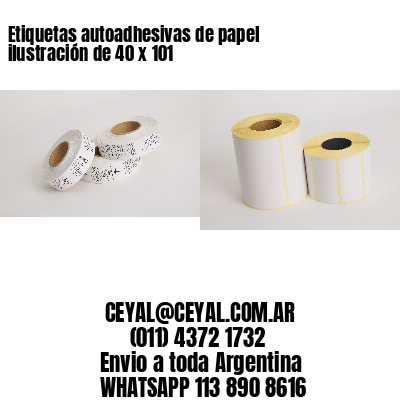 Etiquetas autoadhesivas de papel ilustración de 40 x 101