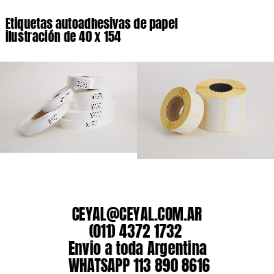 Etiquetas autoadhesivas de papel ilustración de 40 x 154