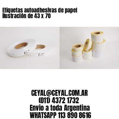 Etiquetas autoadhesivas de papel ilustración de 43 x 70