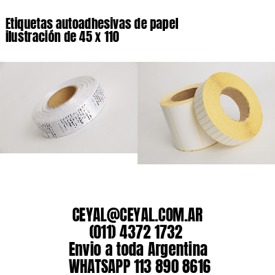 Etiquetas autoadhesivas de papel ilustración de 45 x 110