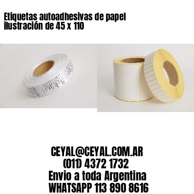 Etiquetas autoadhesivas de papel ilustración de 45 x 110