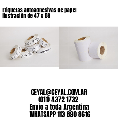 Etiquetas autoadhesivas de papel ilustración de 47 x 58