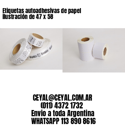 Etiquetas autoadhesivas de papel ilustración de 47 x 58