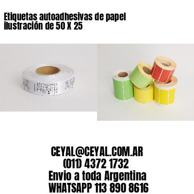 Etiquetas autoadhesivas de papel ilustración de 50 X 25