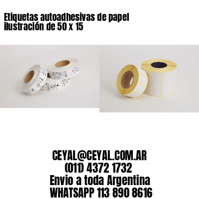 Etiquetas autoadhesivas de papel ilustración de 50 x 15