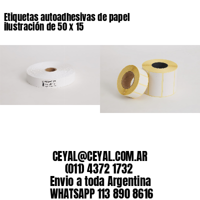 Etiquetas autoadhesivas de papel ilustración de 50 x 15