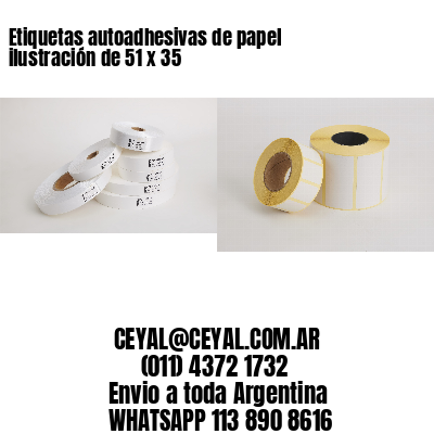 Etiquetas autoadhesivas de papel ilustración de 51 x 35