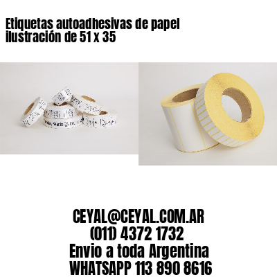 Etiquetas autoadhesivas de papel ilustración de 51 x 35