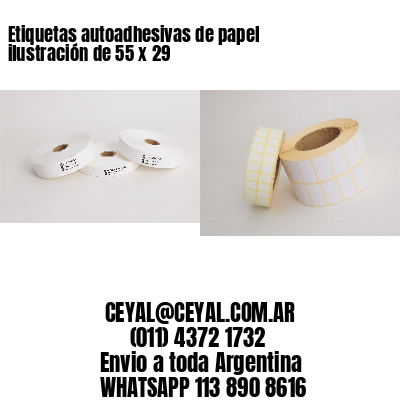 Etiquetas autoadhesivas de papel ilustración de 55 x 29