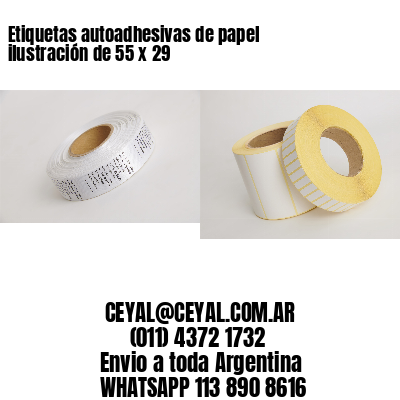 Etiquetas autoadhesivas de papel ilustración de 55 x 29