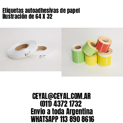 Etiquetas autoadhesivas de papel ilustración de 64 X 32