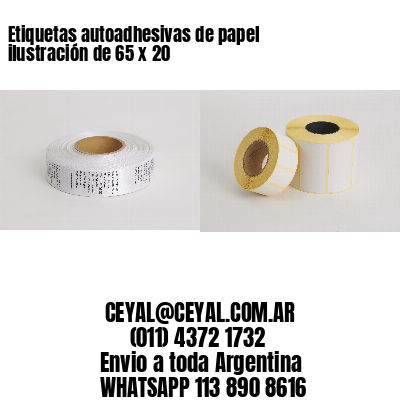 Etiquetas autoadhesivas de papel ilustración de 65 x 20