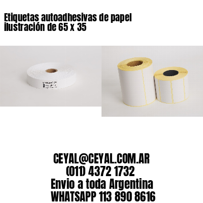 Etiquetas autoadhesivas de papel ilustración de 65 x 35