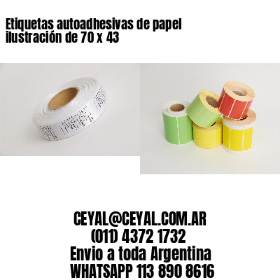 Etiquetas autoadhesivas de papel ilustración de 70 x 43