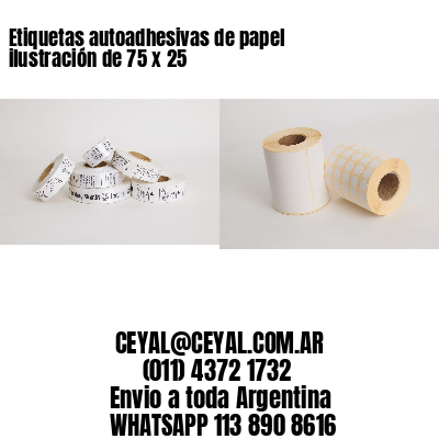 Etiquetas autoadhesivas de papel ilustración de 75 x 25