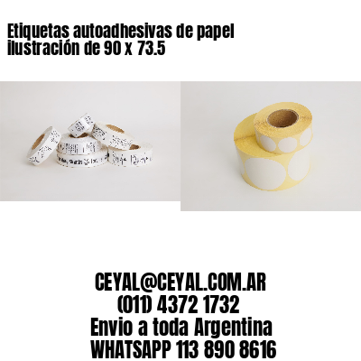 Etiquetas autoadhesivas de papel ilustración de 90 x 73.5