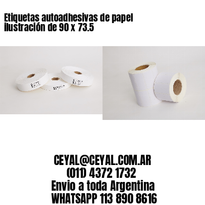 Etiquetas autoadhesivas de papel ilustración de 90 x 73.5