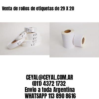 Venta de rollos de etiquetas de 29 X 20