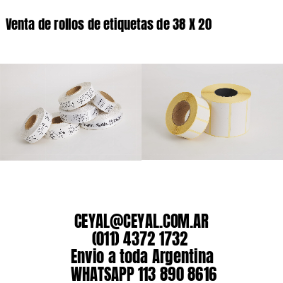 Venta de rollos de etiquetas de 38 X 20