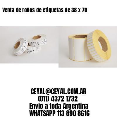 Venta de rollos de etiquetas de 38 x 70