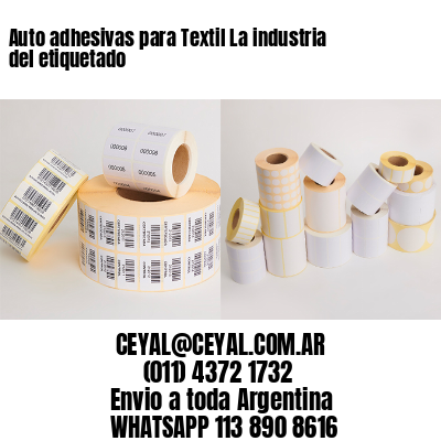 Auto adhesivas para Textil La industria del etiquetado