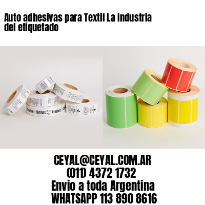 Auto adhesivas para Textil La industria del etiquetado