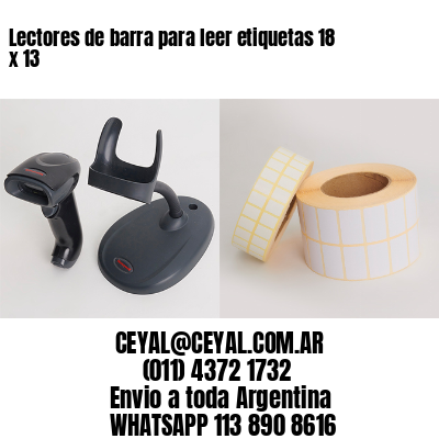 Lectores de barra para leer etiquetas 18 x 13