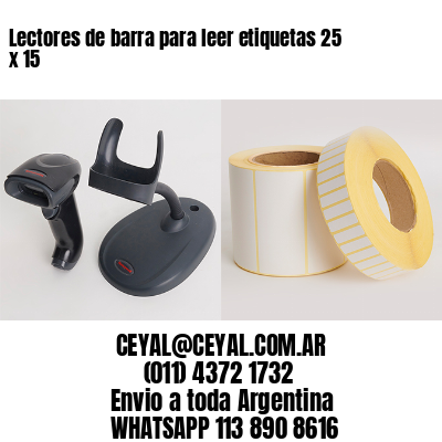 Lectores de barra para leer etiquetas 25 x 15