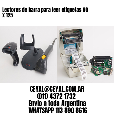 Lectores de barra para leer etiquetas 60 x 125