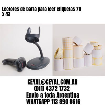 Lectores de barra para leer etiquetas 70 x 43