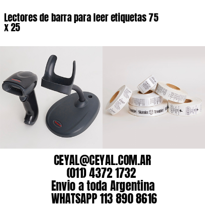 Lectores de barra para leer etiquetas 75 x 25