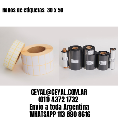 Rollos de etiquetas  30 x 50