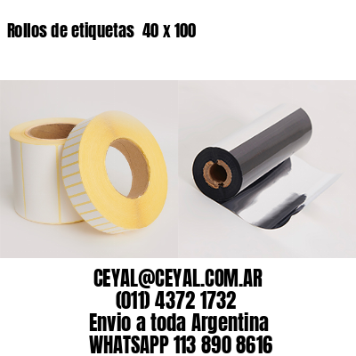 Rollos de etiquetas  40 x 100