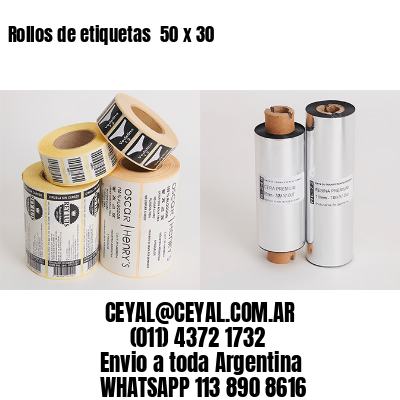 Rollos de etiquetas  50 x 30