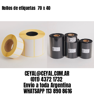 Rollos de etiquetas  70 x 40