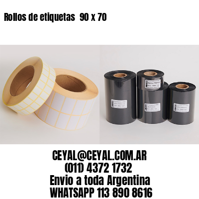 Rollos de etiquetas  90 x 70