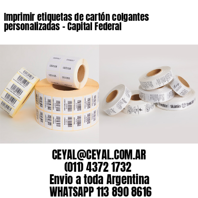 Imprimir etiquetas de cartón colgantes personalizadas – Capital Federal