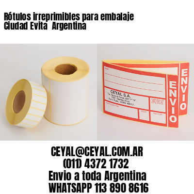 Rótulos irreprimibles para embalaje Ciudad Evita  Argentina
