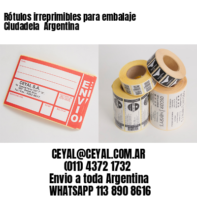 Rótulos irreprimibles para embalaje Ciudadela  Argentina