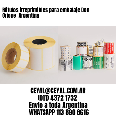 Rótulos irreprimibles para embalaje Don Orione  Argentina