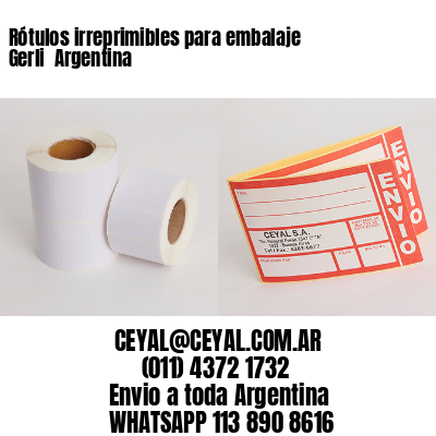 Rótulos irreprimibles para embalaje Gerli  Argentina