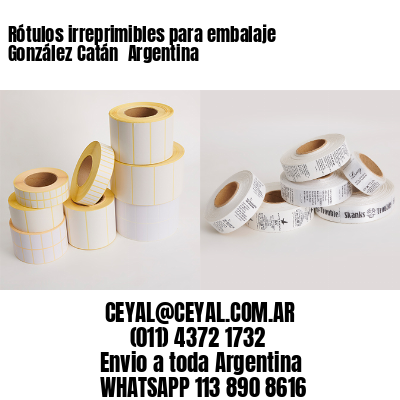 Rótulos irreprimibles para embalaje González Catán  Argentina