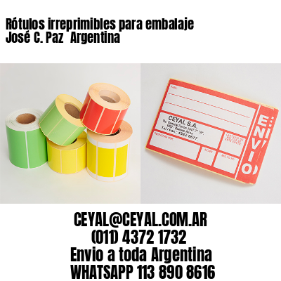 Rótulos irreprimibles para embalaje José C. Paz  Argentina