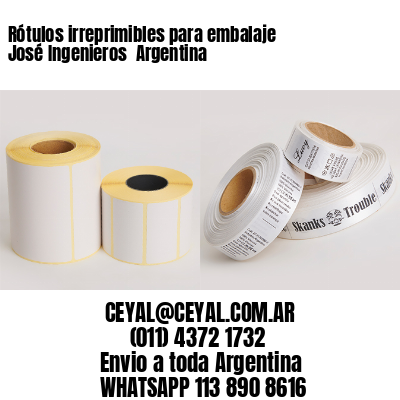 Rótulos irreprimibles para embalaje José Ingenieros  Argentina