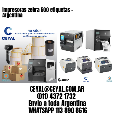 impresoras zebra 500 etiquetas - Argentina