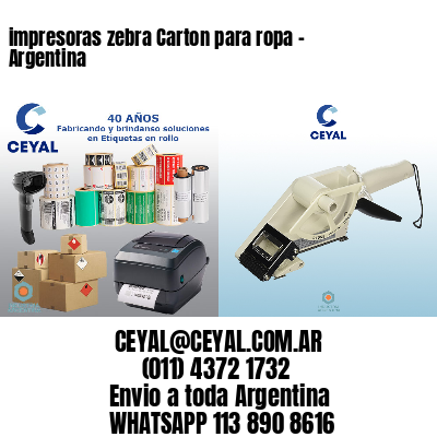 impresoras zebra Carton para ropa - Argentina
